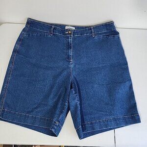 Kim Rogers Denim Jean Shorts Womens 18 Blue Stretchy Pockets Casual Everyday